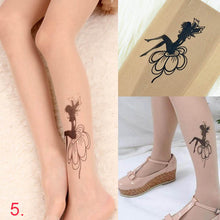 Cute Women Sexy Transparent Silk Stocking Tattoo Pantyhose Woman Leggings SM6