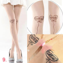 Cute Women Sexy Transparent Silk Stocking Tattoo Pantyhose Woman Leggings SM6