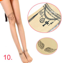 Cute Women Sexy Transparent Silk Stocking Tattoo Pantyhose Woman Leggings SM6