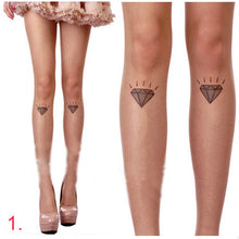 Cute Women Sexy Transparent Silk Stocking Tattoo Pantyhose Woman Leggings SM6