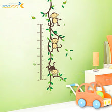 Cute monkeys playing on trees wall stickers for kids rooms zooyoo1208 decorative adesivo de parede removable pvc diy wall decal SM6