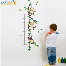 Cute monkeys playing on trees wall stickers for kids rooms zooyoo1208 decorative adesivo de parede removable pvc diy wall decal SM6