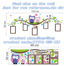 Cute owls tree wall stickers for kids room decorations nursery cartoon children girls decals 1006. animals mural art flowers 4.0 SM6