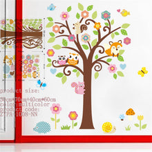 Cute wise owls tree wall stickers for kids room decorations nursery cartoon children decals 1001. animals mural arts flowers 4.0 SM6