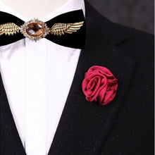 Daisy H made Boutonniere Stick Brooch PinWedding Bridegroom Lapel Pin Rose Men's Suits Flower Brooches SM6