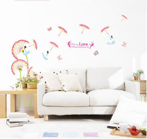Dandelion umbrella sitting room TV setting wall of household adornment wall decoration on the wall SM6