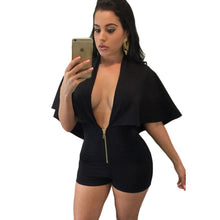 Daring Good Stretch Sexy Club Jumpsuits   Royal Blue Short Jumpsuit Deep V Neck Playsuit Rompers For Wo SM6