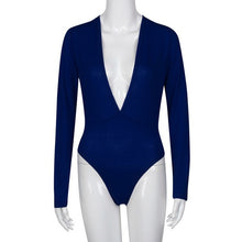 Deep V-Neck Sexy One Piece Outfits Long Sleeve Slim One Piece Bodysuits For Women Rompers Womens Spring Wear #212 SM6