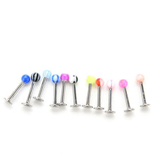 Delicate Stylish Stainless Steel Ball Top Lip Studs Ear Rings Tragus Body Piercing 10 Pcs SM6