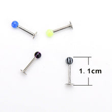 Delicate Stylish Stainless Steel Ball Top Lip Studs Ear Rings Tragus Body Piercing 10 Pcs SM6