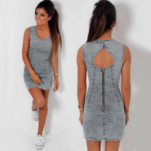 Denim Dress Off Shoulder Hollow Out Mini Dress Backless Woman Dress Summer Casual Vestido Jeans Vestidos Cortos#B725 SM6