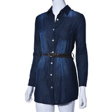 Denim Dress Women 2016 Autumn Causal Long sleeve Dress Drak Blue Colorl Cool Dress Sexy Fsahion Dress Ropa Mujer#56 SM6