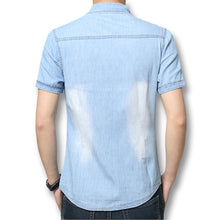 Denim Shirts Men SM6ue Shirts Short Sleeved Men Designers Men Casual Cotton Shirts SM6