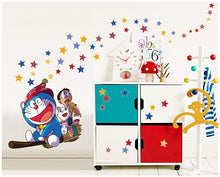 Doraemon noctilucent stick fluorescent stickers Children room background stickers three generations can remove the wall stickers SM6