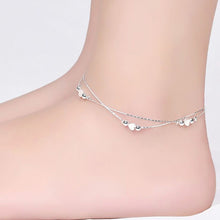 Double Layer Women Anklets Foot Chain Women Jewelry Heart Design Silver Plated Barefoot Accessories SM6
