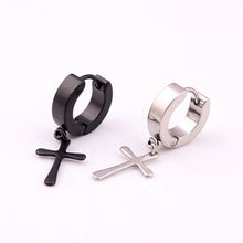 Ear Accessories 4Colors s Titanium Steel Ear Clip Women Men Cross Shaped Ear Stud Earrings SM6
