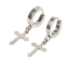 Ear Accessories 4Colors s Titanium Steel Ear Clip Women Men Cross Shaped Ear Stud Earrings SM6