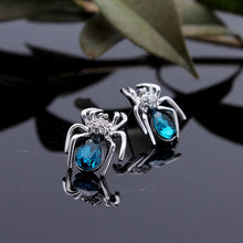 Elegant Crystal Zircon Spider Stud Earrings Women Jewelry 6 Colors Chic Rhinestone Insect Earrings SM6