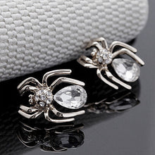 Elegant Crystal Zircon Spider Stud Earrings Women Jewelry 6 Colors Chic Rhinestone Insect Earrings SM6