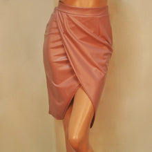 Elegant Women's PU Leather High Waist Party Pencil Skirt Bodycon Split S/M/LSM6