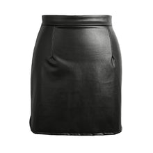 Europe Sexy Women Mini Skirt PU Leather Solid Split Zipper Pencil Skirts OL Casual Slim Clubwear BlackBurgundy Saia Faldas  SM6
