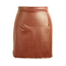 Europe Sexy Women Mini Skirt PU Leather Solid Split Zipper Pencil Skirts OL Casual Slim Clubwear BlackBurgundy Saia Faldas  SM6