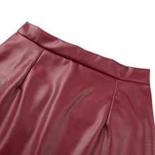 Europe Sexy Women Mini Skirt PU Leather Solid Split Zipper Pencil Skirts OL Casual Slim Clubwear BlackBurgundy Saia Faldas  SM6