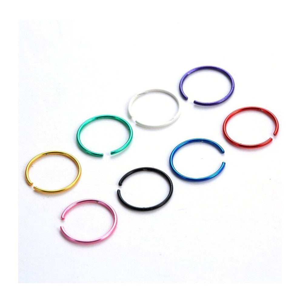 Fake Piercing Bijoux Medical Nostril Titanium Nose Hoop Nose Rings Clip On Nose Ring Body Jewelry For Women 40pcs 1Box SM6