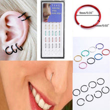 Fake Piercing Bijoux Medical Nostril Titanium Nose Hoop Nose Rings Clip On Nose Ring Body Jewelry For Women 40pcs 1Box SM6