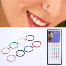 Fake Piercing Bijoux Medical Nostril Titanium Nose Hoop Nose Rings Clip On Nose Ring Body Jewelry For Women 40pcs 1Box SM6