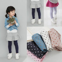 Fall 2-8Y Girls Baby Toddlers Lovely Polka Dot Leggings Kids Cotton Pants Trousers Freshipping SM6