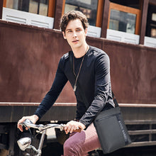 Famous Canvas Men Bag Casual Business PU Leather Patchwork Mens Messenger Bag Vintage Men Crossbody Bag Zipper Bolsas  SM6
