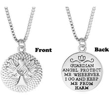 s GUARDIAN ANGEL PROTECT ME Double-faced Guardian Angel Pendant Necklace collar chain Gold Silver Colors SM6