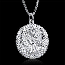 s GUARDIAN ANGEL PROTECT ME Double-faced Guardian Angel Pendant Necklace collar chain Gold Silver Colors SM6