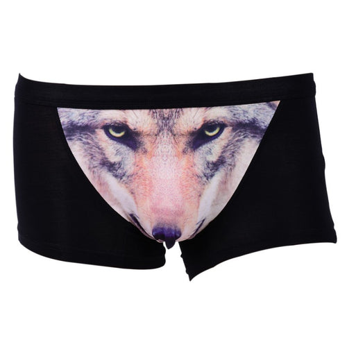 3D Wolf Eagle Underwear Men Cotton Boxer Cartoon Panties Ucrotch Animal Print Shorts Calzoncillos Homme SM6