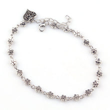 Anklets For Women Silver Bead Chain Anklet Bracelet Accessories Heart Floral Foot Jewelry SM6