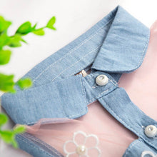 Fashion Baby Kids Girls Denim Dress Sleeveless Shirt Tulle Princess Tutu Dresses 0-4Y SM6