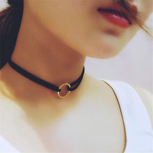 Black Velvet Choker Necklace Gothic Punk H made Retro Collar Jewelry SM6