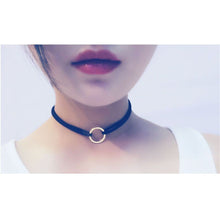 Black Velvet Choker Necklace Gothic Punk H made Retro Collar Jewelry SM6