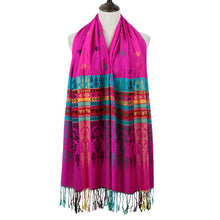 Bohemian Scarves Women Pashmina Colorful Floral Print Tassel Fringe Scaft Casual Ladies Shawls And Scarves SM6