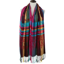 Bohemian Scarves Women Pashmina Colorful Floral Print Tassel Fringe Scaft Casual Ladies Shawls And Scarves SM6