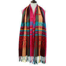 Bohemian Scarves Women Pashmina Colorful Floral Print Tassel Fringe Scaft Casual Ladies Shawls And Scarves SM6