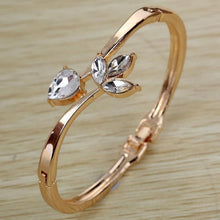 Bracelets Bangles Lady Rose Gold ramping Inlay bunga titisan hujan kristal rantai gelang Bangle SM6