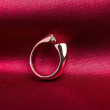 Crystal Heart Rings ROXI Women Wedding Engagement Love Sweet Jewelry Rings Rose Gold Plated Smooth Opening Rings SM6