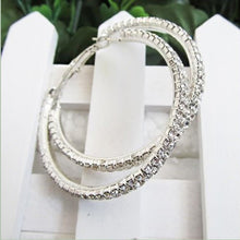 Crystal Rhinestone Exaggerated Luxury Big Circle Earrings Ear Ring SM6