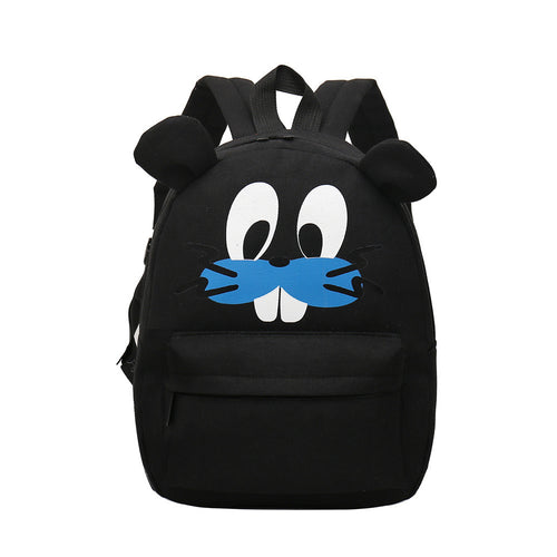 Cute Cartoon Mouse Print Women Backpack Zipper Pocket Canvas Bags Student Bag For Teenager Girls School Bag Rucksack SM6