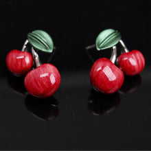 Cute Cherry Statement Necklace With Earrings Maxi Necklace For Women Best Gift S SM6