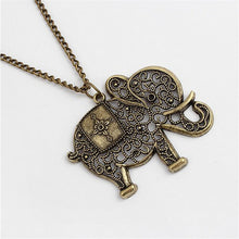 Cute Vintage Retro Charms Hollow Out Elephant Metal Necklace Pendants Women Jewelry Gift SM6