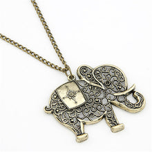 Cute Vintage Retro Charms Hollow Out Elephant Metal Necklace Pendants Women Jewelry Gift SM6