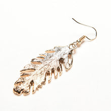 Dangle Earrings Jewlery Silver Gold Colors Women Fine Bohemian elegant Alloy Feather Pendant Earrings SM6